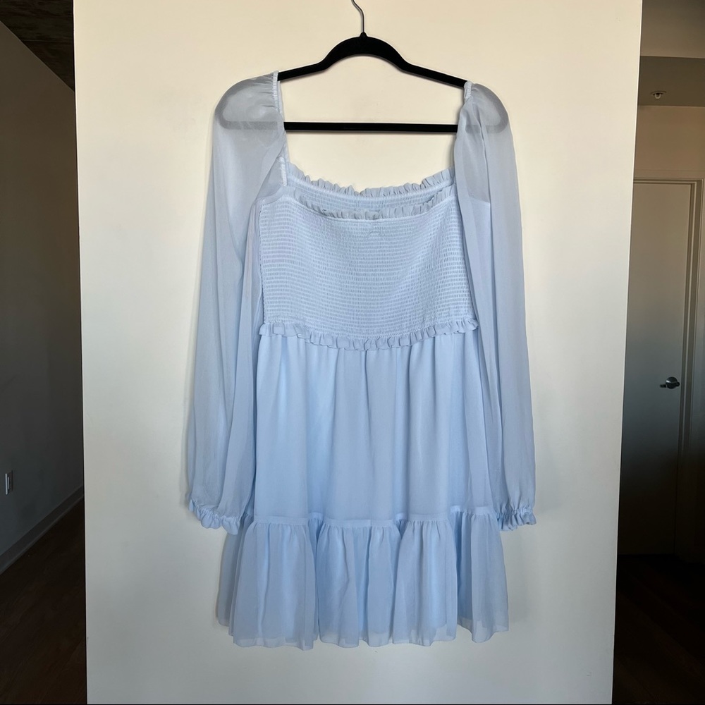 Wilfred Light Blue Smocked Babydoll Dress
